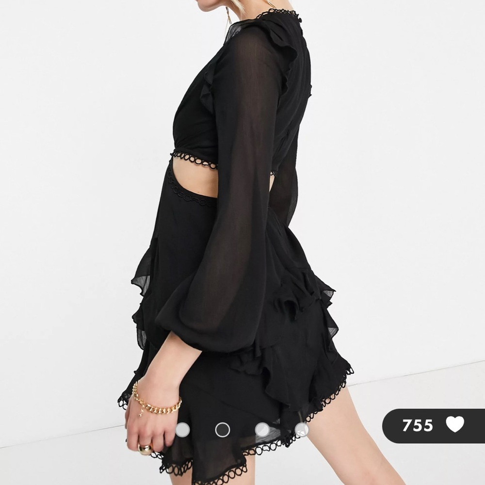 ASOS mini eyelet flowy dress NWT
